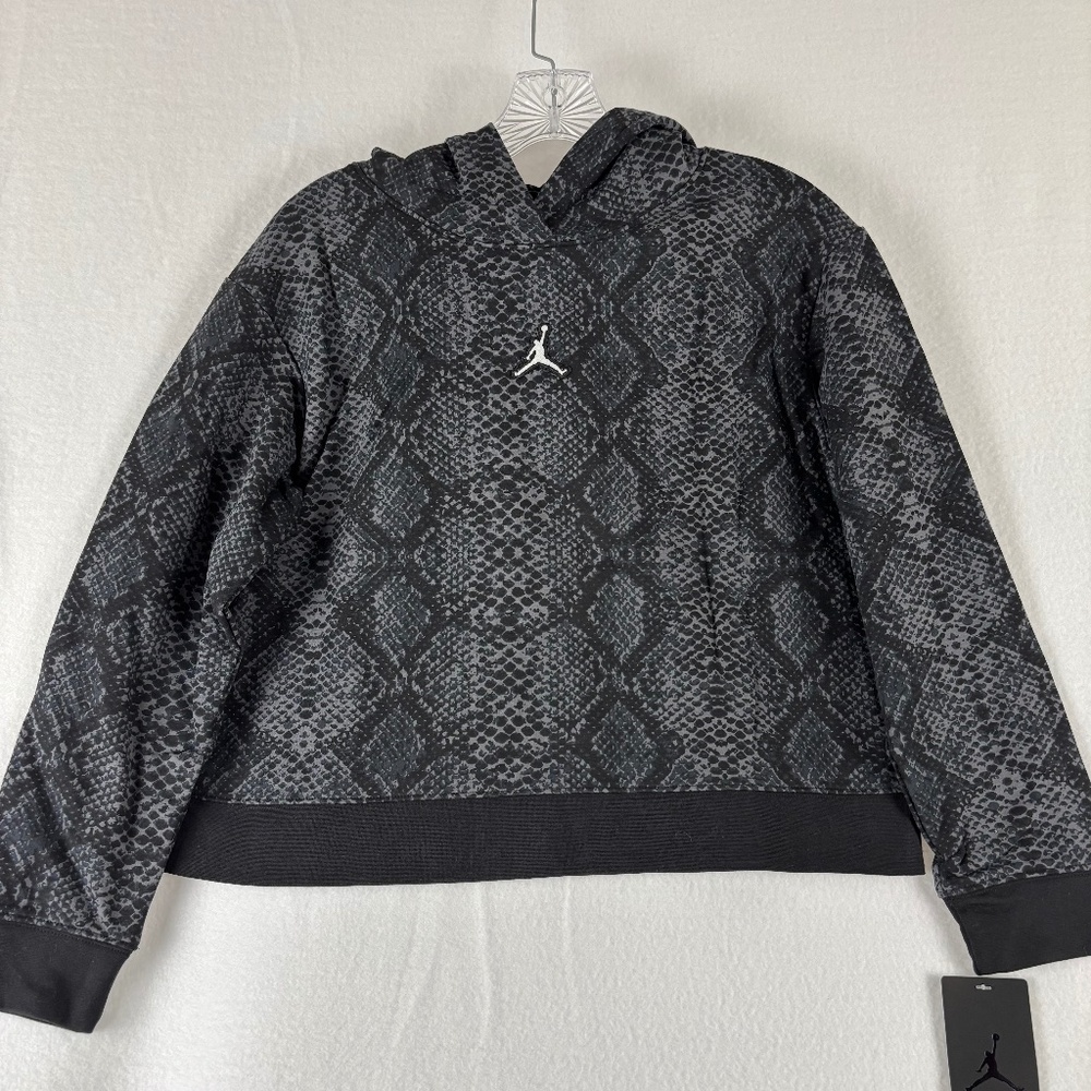 Nike, Air Jordan, black and Gray, Native Pattern, Hoodie, XL Girl's, Pullover
